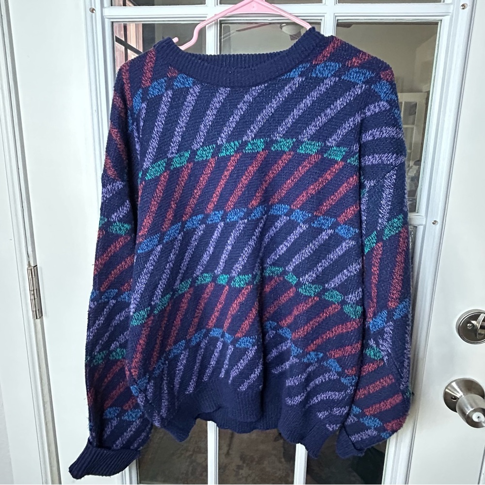 Vintage 90’s Abstract‎ Knit Sweater XL